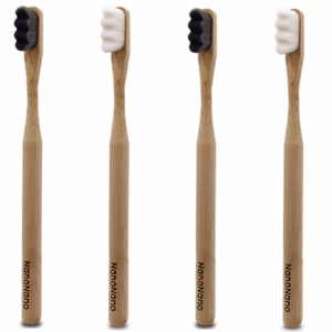 NanoNano Bambusový Nano kartáček na zuby, Family pack, Black&White