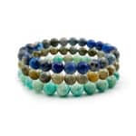 Sada náramků Vodnář – Lapis lazuli, Amazonit, Labradorit