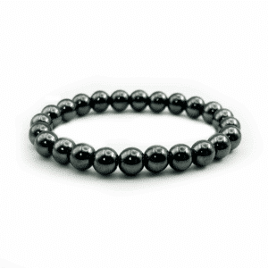 Náramek hematit, korálek - 8mm