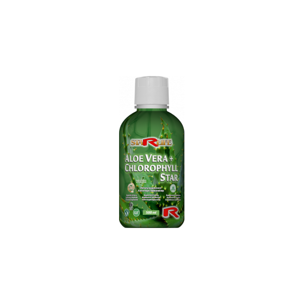 Aloe Vera a Chlorophyll star - Aloe Vera podporuje detoxikaci organismu a Chlorophyll zlepšuje okysličení tkání