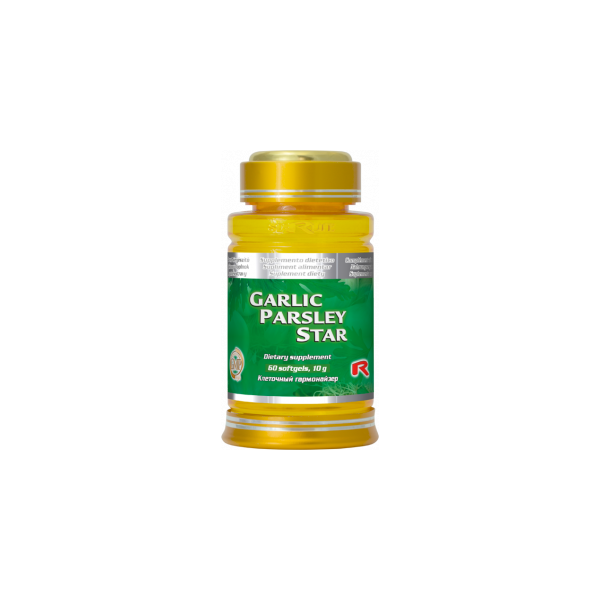 Garlic Parsley star podporuje normální činnost cév a zlepšuje těžké nohy, petržel pro správnou funkci ledvin