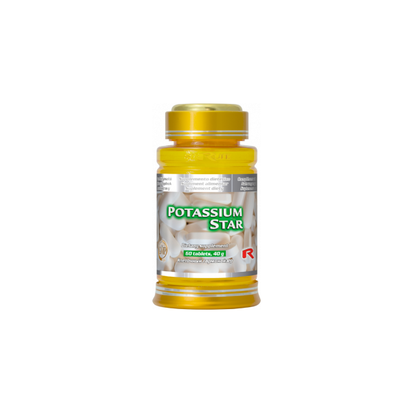 Potassium star - draslík, pro správnou činnost svalů a nervového systému, udržení  správného krevního tlaku