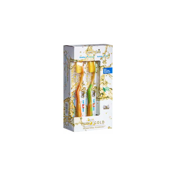 Zubní kartáček NANO Gold SET