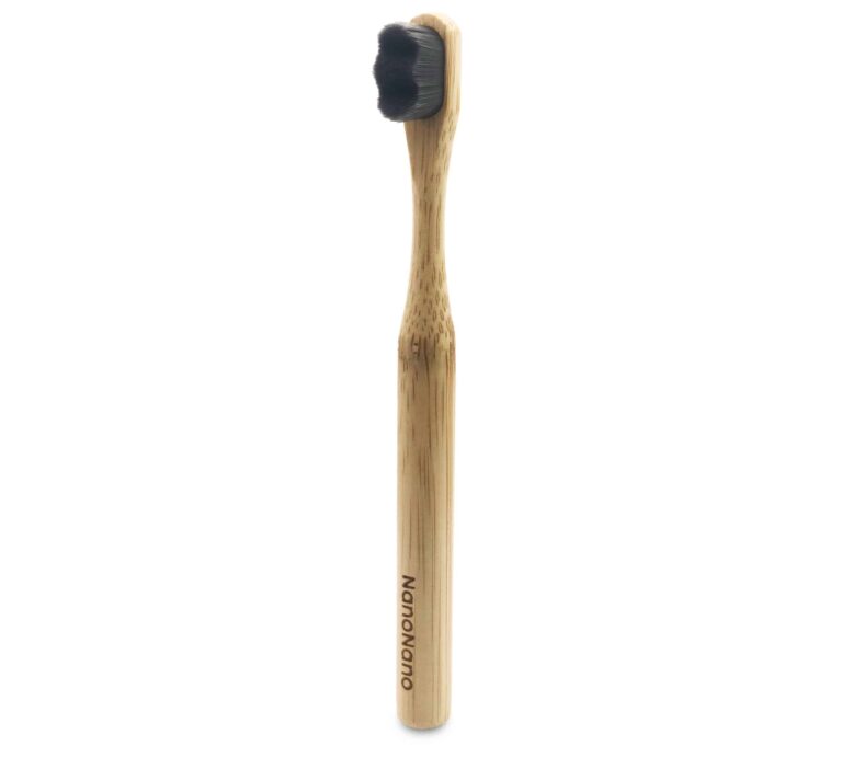 NanoNano Dětský bambusový zubní kartáček Nano černý 1ks - Image 2