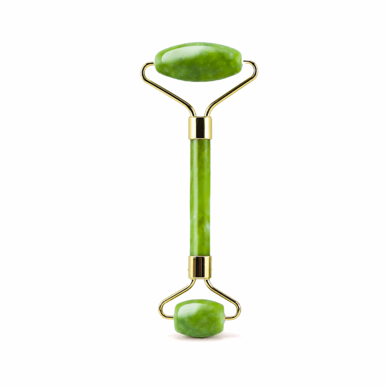 Masážní váleček Face Roller, zelený nefrit