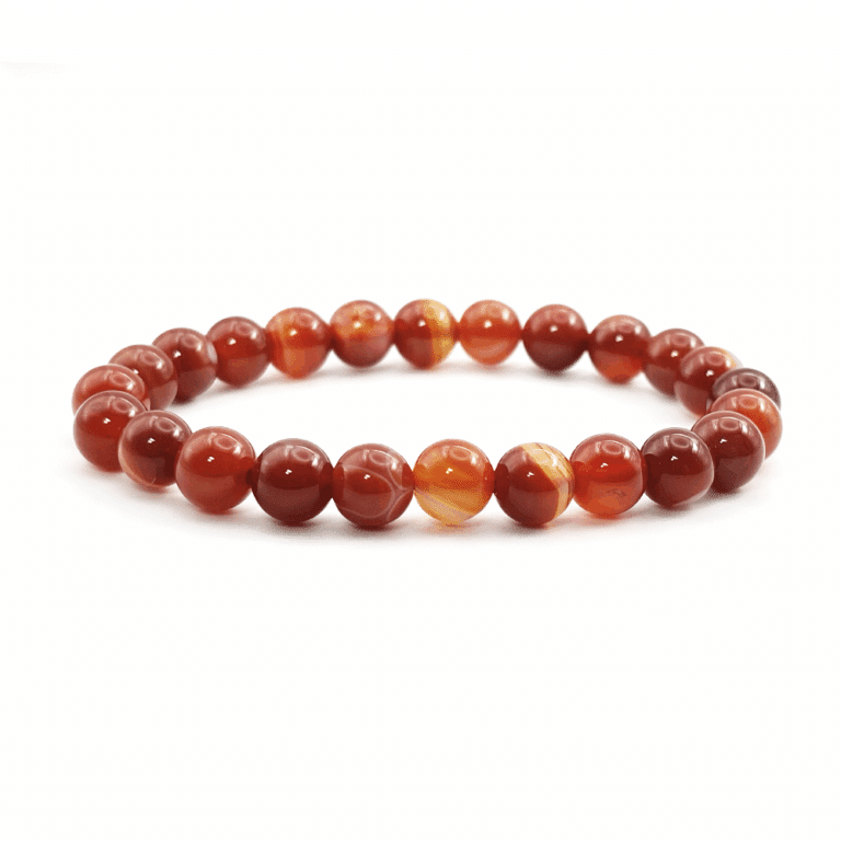 Náramek onyx (červený), korálek - 8mm